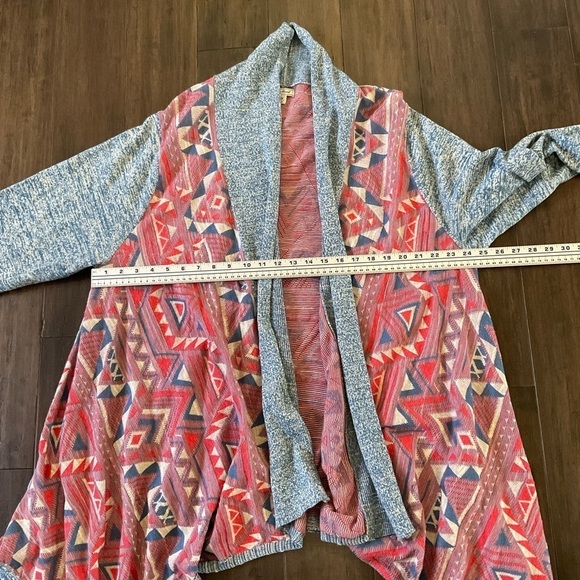 Lucky Brand Women's Size 3X Aztec Southwestern Open Long Sleeve Cardigan Sweater - Picture 6 of 7